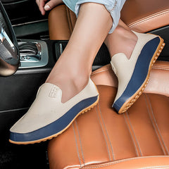 Big Size 38-47 Men Loafers Comfortable Men's Flats Top Quality Luxury Brand Leather Mens Shoes Summer Breathable Driving Shoes