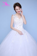 AIJINGYU 2018 white free shipping new hot selling cheap ball gown lace up back formal bride dresses wedding dress WK149