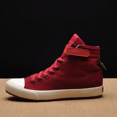 New Spring/Summer Men Casual Shoes Breathable Black High-top Sneakers Lace-up Canvas Shoes 2018 Fashion White Men Shoes Flats