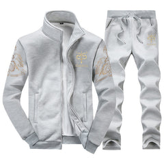 2018 Spring Autumn Men's Sportswear Suit Clothing Set Tracksuit Men 2 pieces Casual Sweatshirts Pants Plus Size 6XL 7XL 8XL 9XL