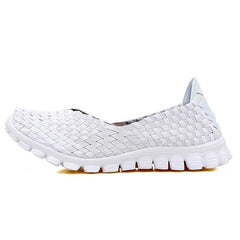 2017 new hollow fabric shoes female flying net air movement hand weaving increased thick shoes elastic woven belt  sport shoe