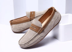 Tangnest Brand Men Suede Leather Loafers New 2017 British Style Men's Flats Man Comfortable Driving Shoes Man Moccasins XMR2522