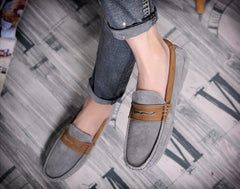 Tangnest Brand Men Suede Leather Loafers New 2017 British Style Men's Flats Man Comfortable Driving Shoes Man Moccasins XMR2522
