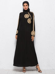 Dubai Muslim Women Abaya Long Sleeve Dress Jilbab Vintage Kaftan Islam Arab Robes