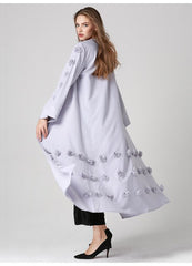 Elegant adult Muslim Abaya Arab Turkish Singapore cardigan appliques Jilbab Dubai Muslims Women Dresses Islamic dress wj1248