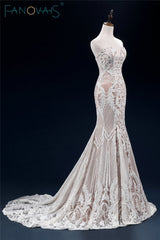 Vintage Lace Mermaid Wedding Dress Turkey Vestido de Novia Sequin Lace Sheer Bridal Gowns Robe mariee Sexy Wedding Dresses 2019