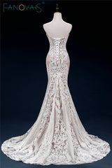 Vintage Lace Mermaid Wedding Dress Turkey Vestido de Novia Sequin Lace Sheer Bridal Gowns Robe mariee Sexy Wedding Dresses 2019