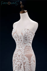 Vintage Lace Mermaid Wedding Dress Turkey Vestido de Novia Sequin Lace Sheer Bridal Gowns Robe mariee Sexy Wedding Dresses 2019