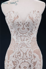 Vintage Lace Mermaid Wedding Dress Turkey Vestido de Novia Sequin Lace Sheer Bridal Gowns Robe mariee Sexy Wedding Dresses 2019