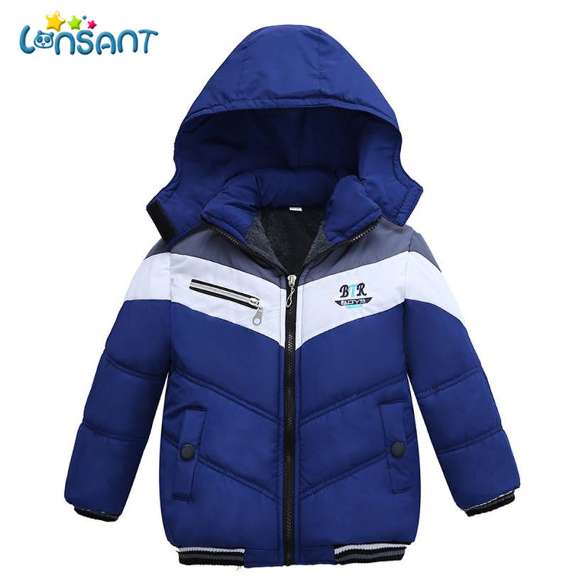LONSANT Jacket Kids Coat Children Boys Girls Thick Coats Winter Warm Long Sleeve Baby Jacket Children Clothes Dropshipping L2935
