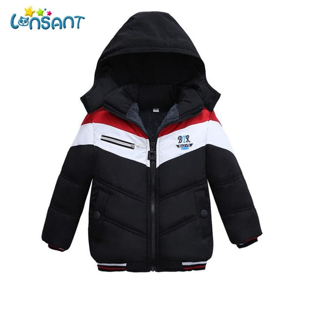 LONSANT Jacket Kids Coat Children Boys Girls Thick Coats Winter Warm Long Sleeve Baby Jacket Children Clothes Dropshipping L2935