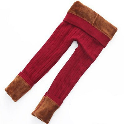 Grils Leggings 2018 Autumn Winter Children Striped Pants For KIds Thick Warm Elastic Waist Cotton Leggings Girl Pants Trousers
