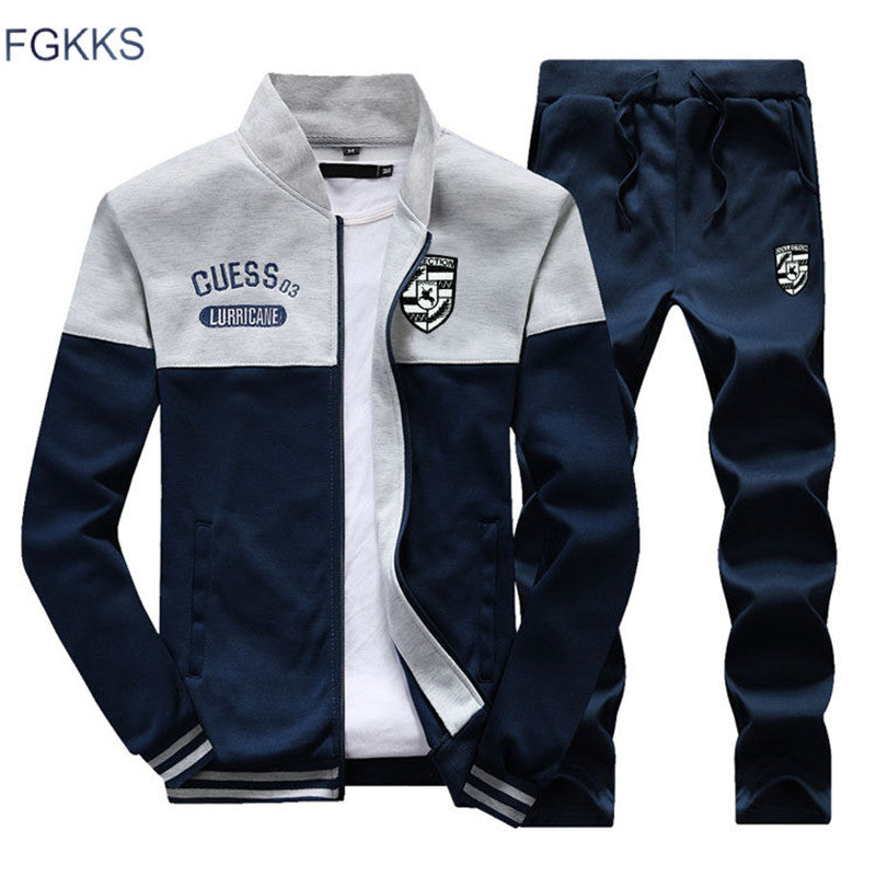 FGKKS 2018 Men Sportswear Hoodies Set New Autumn Suit Clothes Tracksuits Male Sweatshirts & Coats Polo Track Suits
