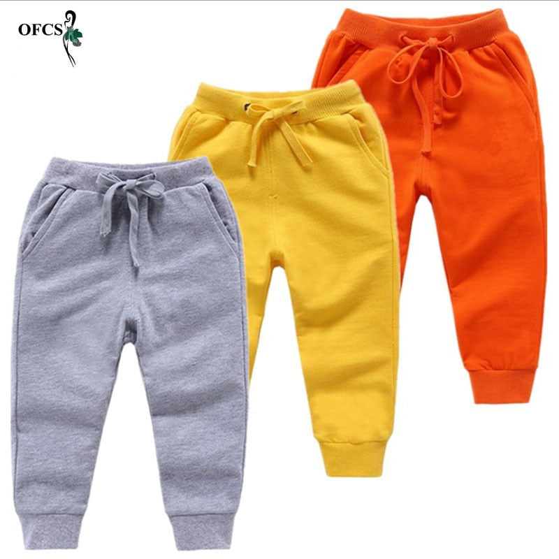 Retail New Warm Velvet Pants For 2-10 Yeas Solid Boys Girls Casual Sport Pants Jogging Enfant Garcon Kids Children Trousers