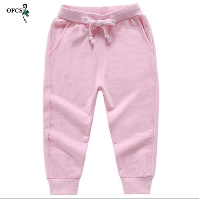 Retail New Warm Velvet Pants For 2-10 Yeas Solid Boys Girls Casual Sport Pants Jogging Enfant Garcon Kids Children Trousers