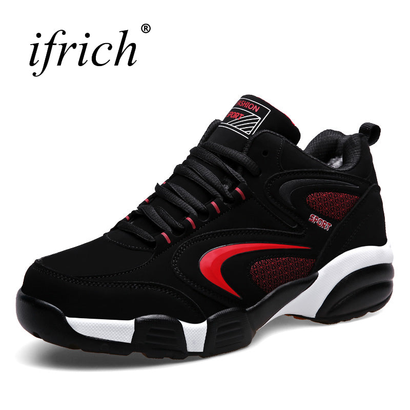 2018 New Arrival Men Women Winter Thermal Sport Shoes Brands Warm Running Sneakers Black Fur Sport Trainers Leather Sneakers