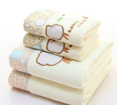 2pcs/set Microfiber Elegant Embroidered Towel Sets Solid 1pc Face Towel and 1pc Bath Towel Quick Dry Towels Bathroom for Adult