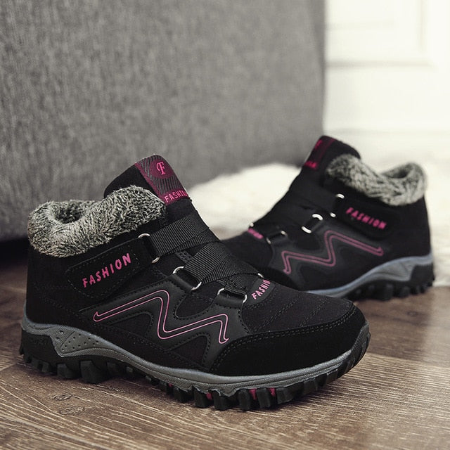 BOLE Size 36-46 Men Warm Casual Shoes Snow Plus Cotton Keep Warm Men Casual Shoes High Quality Men Sneakers High-top Shoes