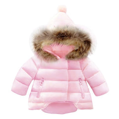 Retail Kid Toddler Girls Jacket Coat Polka Dot pattern Jackets For Children Outwear cute Clothing Winter Warm Baby Girls Clothes