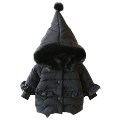 Retail Kid Toddler Girls Jacket Coat Polka Dot pattern Jackets For Children Outwear cute Clothing Winter Warm Baby Girls Clothes