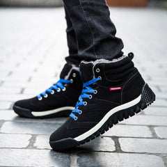 Men Shoes 2018 Winter Plush Snow Boots Comfortable Keep Warm Outdoor Sport Walking Boots Male Athletic Sneakers For Adult
