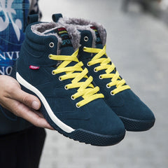 Men Shoes 2018 Winter Plush Snow Boots Comfortable Keep Warm Outdoor Sport Walking Boots Male Athletic Sneakers For Adult