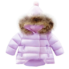 Children Coat Baby Girls winter Coats long sleeve coat girl's warm Baby jacket Winter Outerwear cartoon fleece
