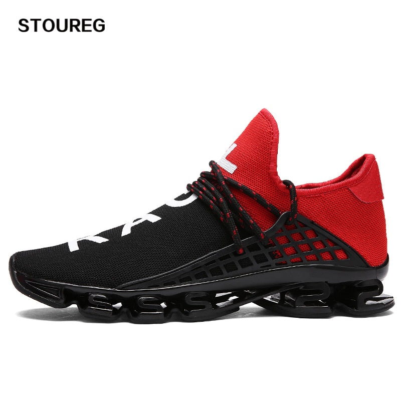 Unisex Running Sneakers Couple Sport Shoes Men Women Lace-up Breathable Mesh Shoes For Men Women 36-46 3 Colors
