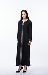 Dubai Abaya Islamic Dress Turkish Muslim Kaftan Long Dress Muslim Women Dress Plus Size Muslim Costumes Arab Malaysia Abaya