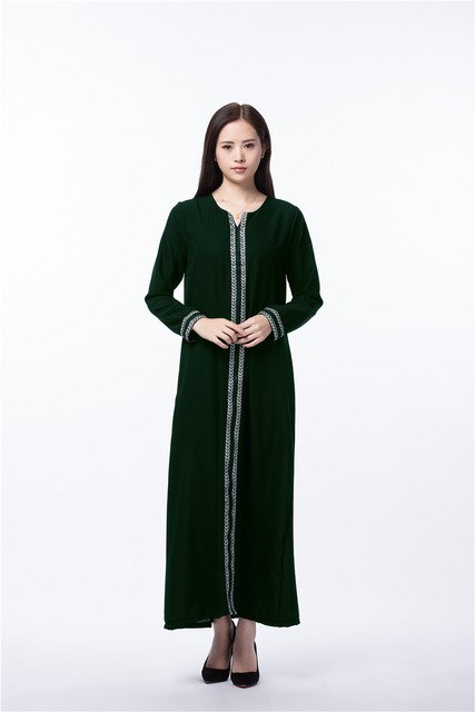 Dubai Abaya Islamic Dress Turkish Muslim Kaftan Long Dress Muslim Women Dress Plus Size Muslim Costumes Arab Malaysia Abaya