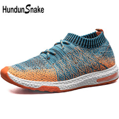 Hundunsnake Air Cushion Men's Sneakers Male Sports Shoes Man Running Socks Sneakers Men Running Shoes Knit Sport Shoes Men T351