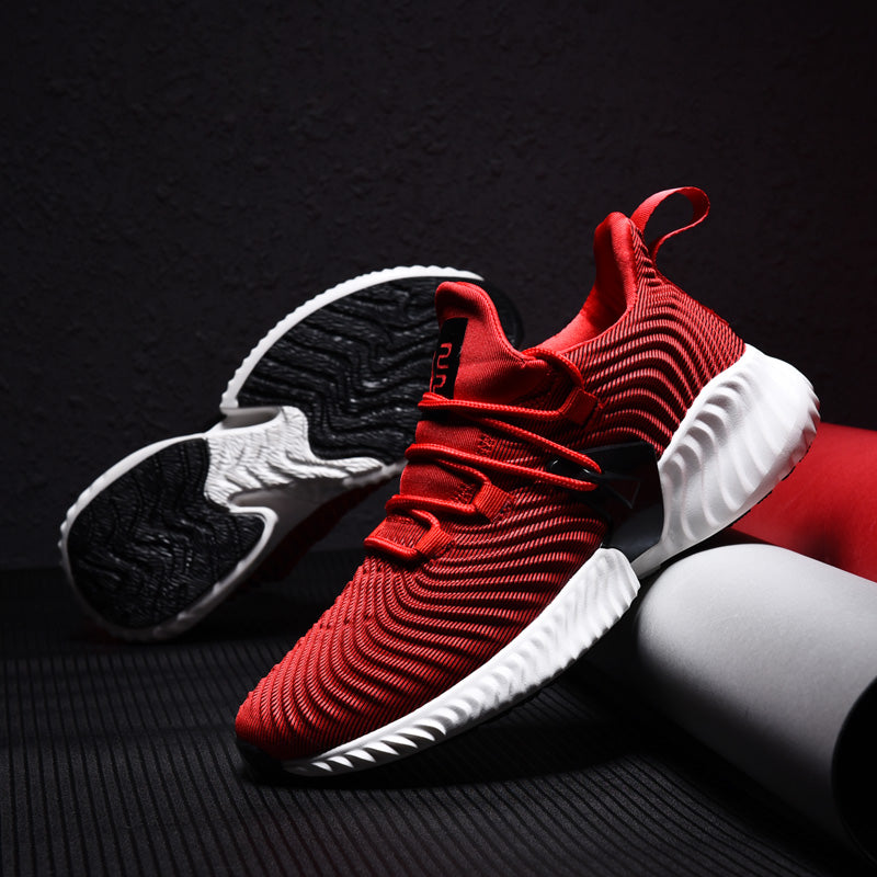 2018 High Quality Men Sneakers Lace Up Autumn New Cushioning Sport Shoes Men Black Red Gray Male Adult Running Shoes for Man