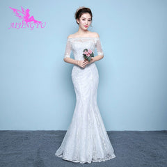 AIJINGYU 2018 flower free shipping new hot selling cheap ball gown lace up back formal bride dresses wedding dress WK355