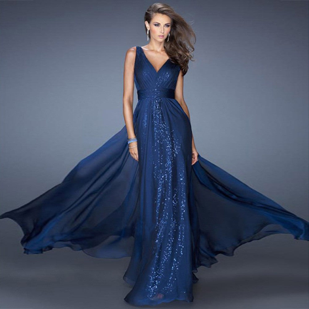 malianna Women Formal Mesh Long Wedding Evening Ball Gown Party Dress