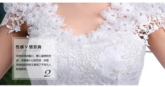 Cheap 2019 New Fashion Luxury High-end sleeved Wedding Dresses 2018 With lace Beads Fashion Bridal Gown Vestidos De Noiva