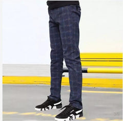 Children's wear boys casual pants spring and autumn models Big baby plaid pants trousers,  primary school single pants