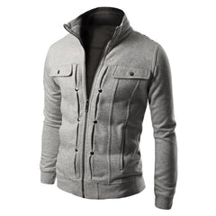 Men Fashion Long Sleeve Slim Fit Coat Jacket Tops Sweatshirt Overcoat Outwear