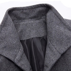 WINTER Mens Fashion Trench Coat Warm Thicken Jacket Peacoat Long Overcoat