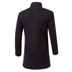 WINTER Mens Fashion Trench Coat Warm Thicken Jacket Peacoat Long Overcoat