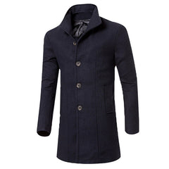 WINTER Mens Fashion Trench Coat Warm Thicken Jacket Peacoat Long Overcoat