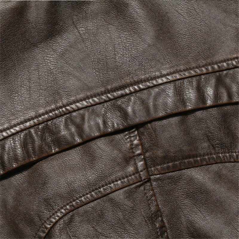Autumn Moto Vintage Mens Jackets Coat Motorcycle PU Male Leather Jacket Men Casual Stand Collar Slim Fit lether