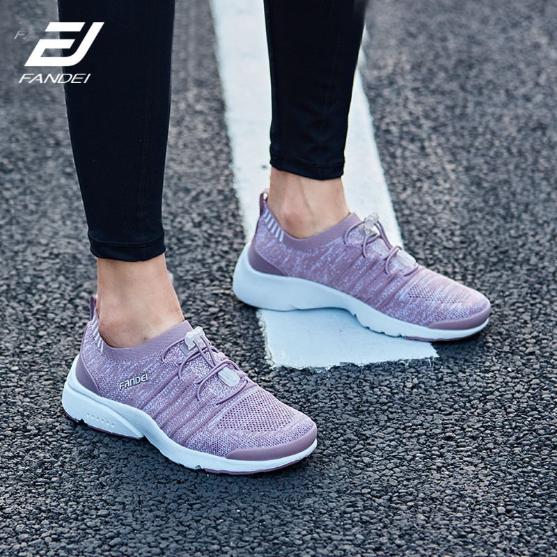 FANDEI Women Running Shoes Men's Sneakers Mesh Breathable Outdoor Sport Shoes for Man and Woman Light Cushioned Walking Shoes