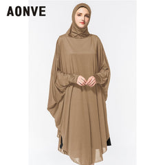 Aonve Hijab Abaya Women Islamic Body Head Covering Kaftan Muslim Eid Festival Prayer Clothing Femme Formal Robe Musulmane Caftan