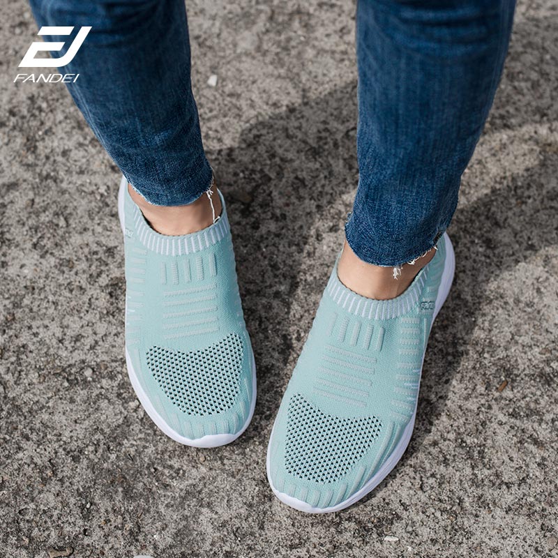 FANDEI Women Sneakers Running Shoes For Woman Outdoor Sports Slip-on Summer Walking Shoe Breathable Mesh For Comfortable Sport