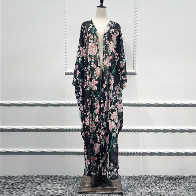 Abaya Robe Dubai Kaftan Islam Qatar Chiffon Muslim Hijab Dress Abayas For Women Jilbab Cardigan Caftan Turkish Islamic Clothing