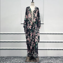 Abaya Robe Dubai Kaftan Islam Qatar Chiffon Muslim Hijab Dress Abayas For Women Jilbab Cardigan Caftan Turkish Islamic Clothing