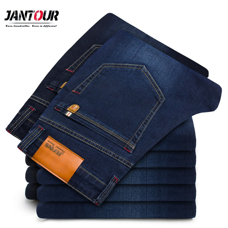 2018 New Autumn Winter Jeans Men High Quality Famous Brand Denim trousers soft mens pants men's fashion Large Big size 40 42 44