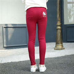 2017 Fashion Winter Children's Clothing Skinny Full Length Thicken Trousers Casual Pencil Girls Leggings Girl Pants Wholesale