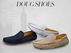 New Men Loafers Casual Summer Shoes Fashion Genuine Leather Slip On Driving Shoes Soft Moccasins Holes Comfort Light Mens Flats