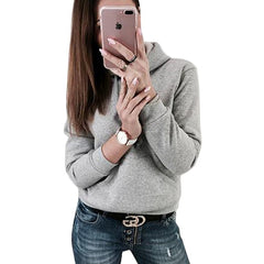 Tracksuit Long Sleeve Thicken Hooded Sweatshirts 2 Piece Set Casual Sport Suit Women Tracksuit Set